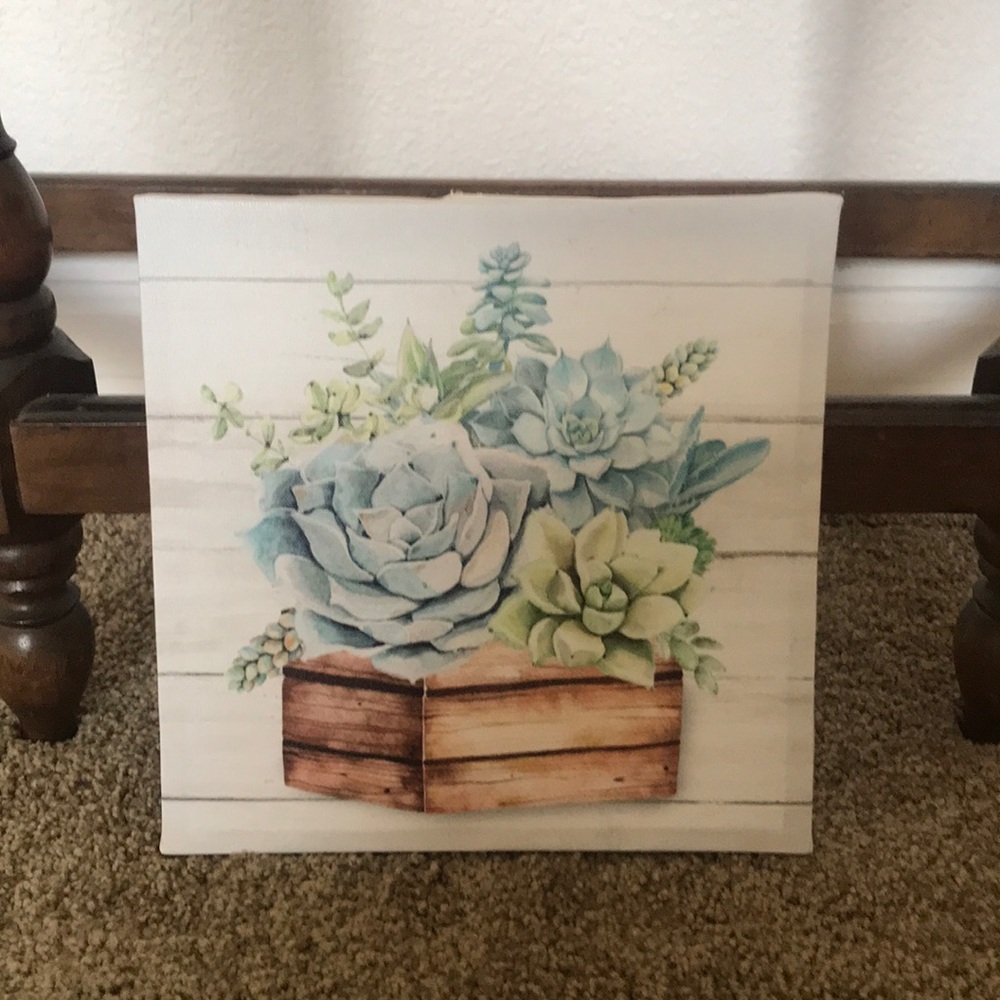 Succulent canvas[SOLD]